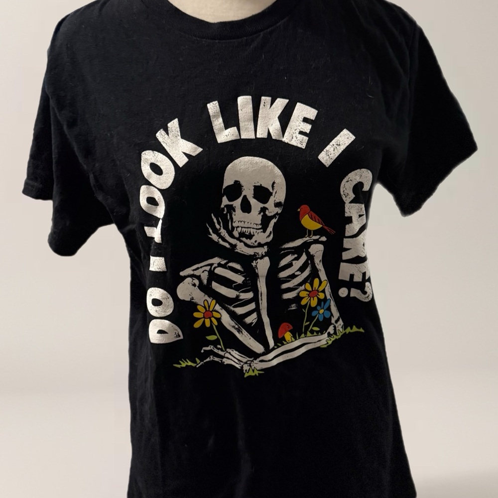 DOM Black Tee with White Graphic